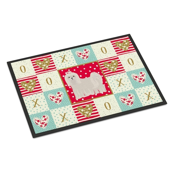 Carolines Treasures 18 x 27 in. Maltese Love Indoor or Outdoor Mat CK5861MAT - main